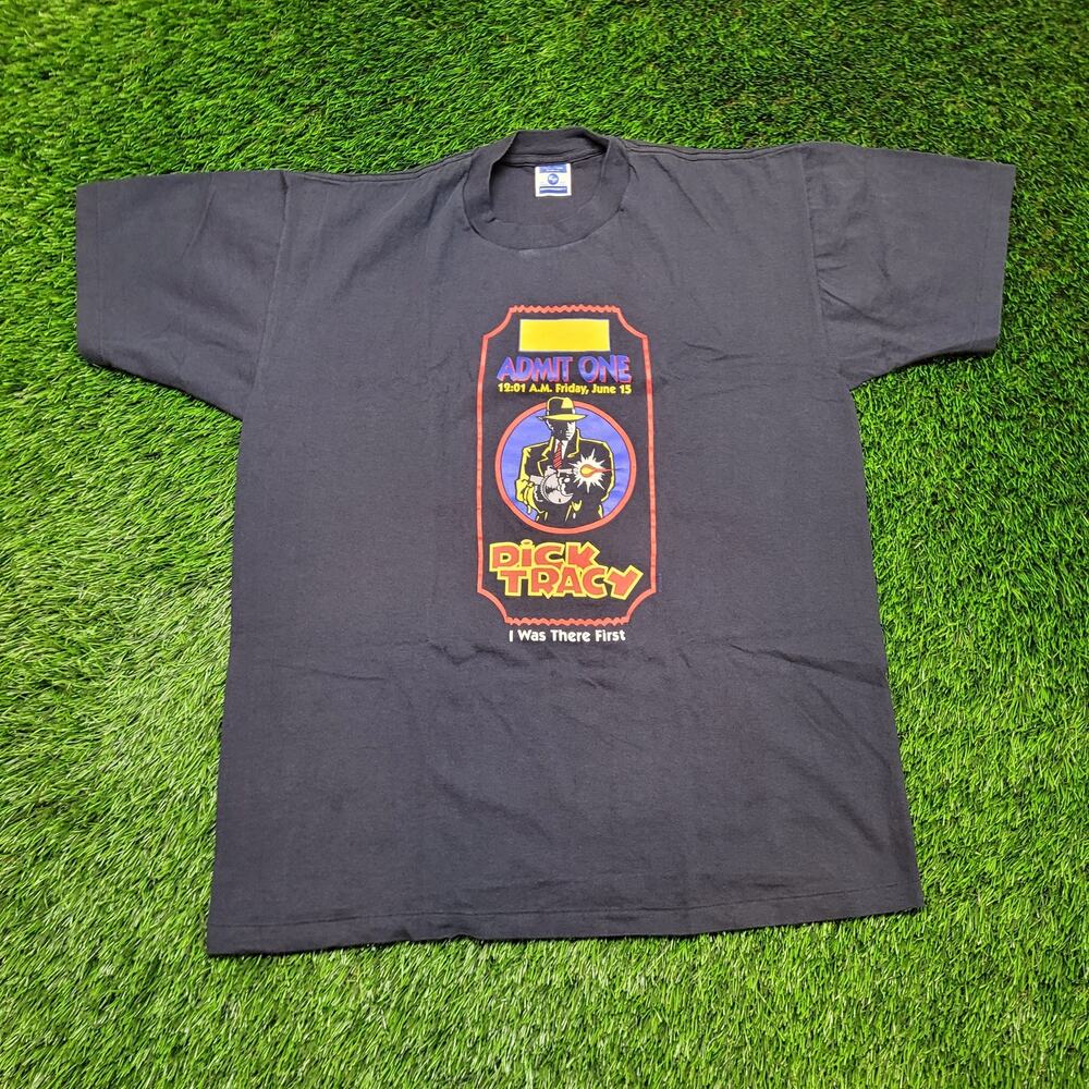 VTG Dated 1990 Dick Tracy Movie Premiere Tee Single Stitch USA Made XL